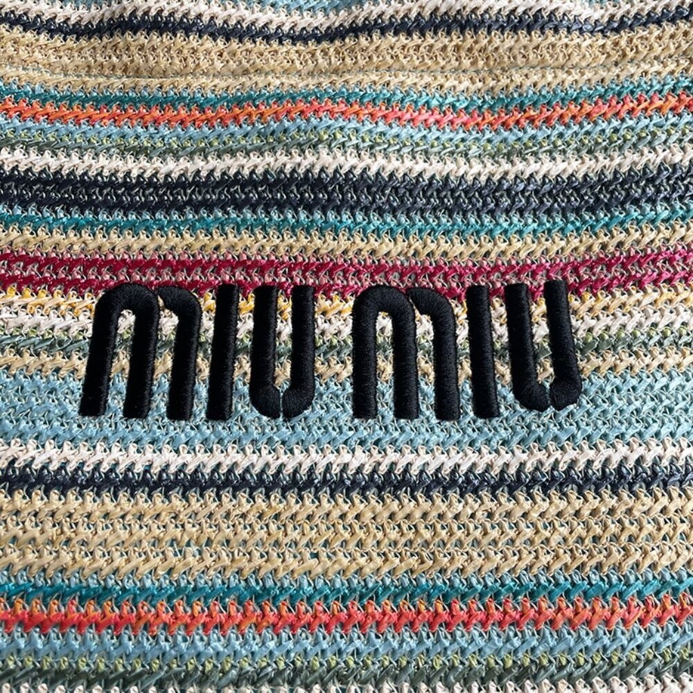🍒Miu Miu Multicolor Woven Tote Bag - Picture 3 of 7